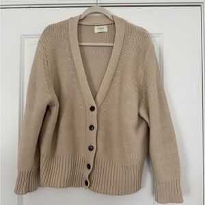 DISSH Beige Button-Up Cardigan Sweater